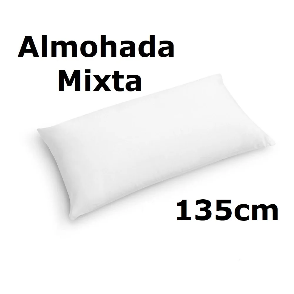 Almohada de 135cm mixta fibra, medidas (135 x 40 cm),color blanco,cm,fespu