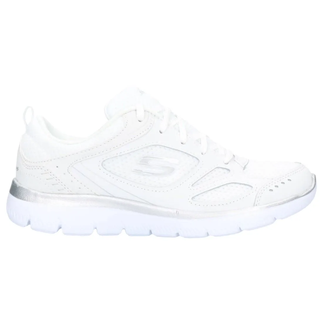 Skechers Summits-Suited sneakers Sportwear Memory Foam vegan origin Flexible sole woman White sk12982_wsl //