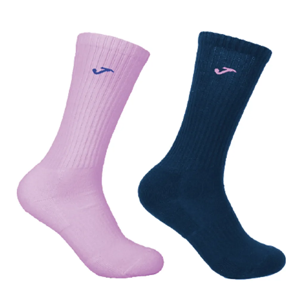 Pack de 2 Calcetines para Mujer JS1784, Colores Rosa/Marino, Joma