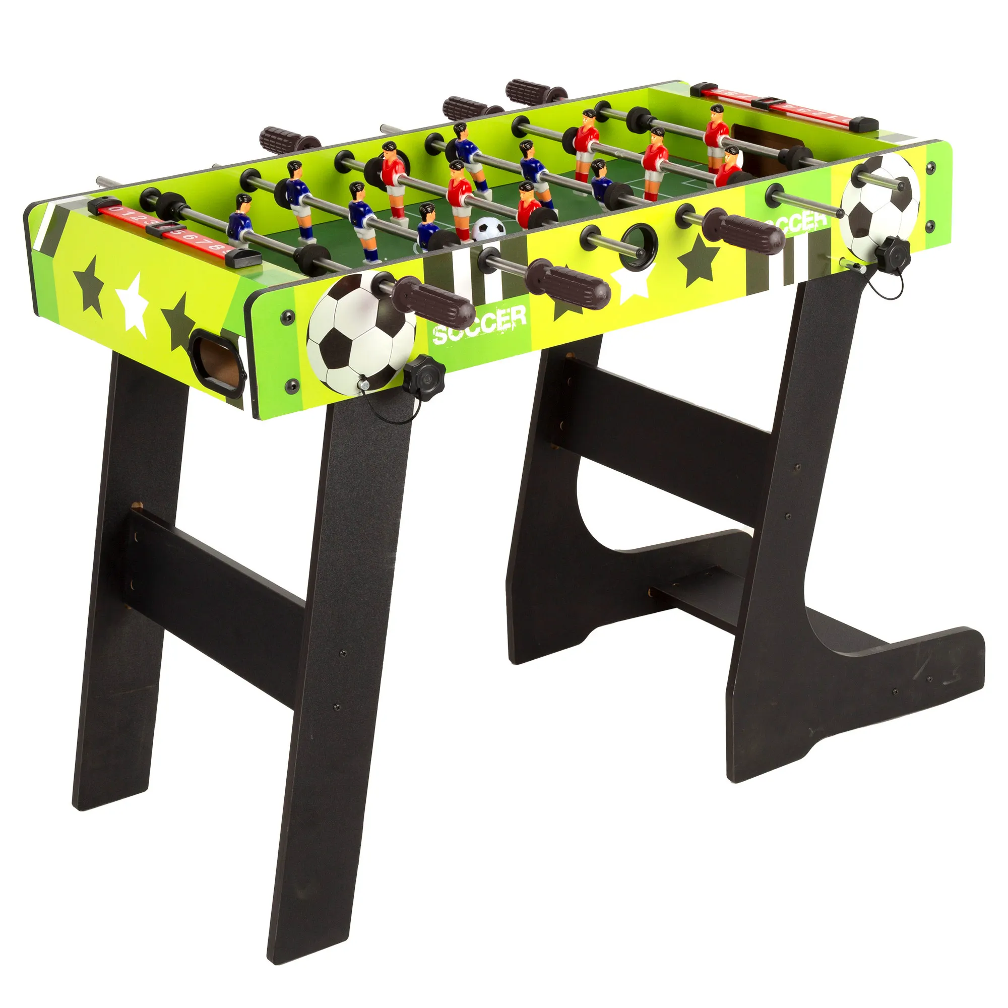 COLORBABY Children's Foosball Table, 2 Players, with Manual Markers, Made of Durable Wood, Board Games, Table Football for Children, Recommended 6 Years