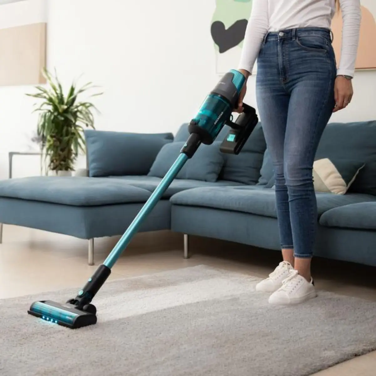 Cecotec Conga Rockstar 7500 Astral ErgoWet Animal T 4 in 1 680W 90 'black/blue broom vacuum