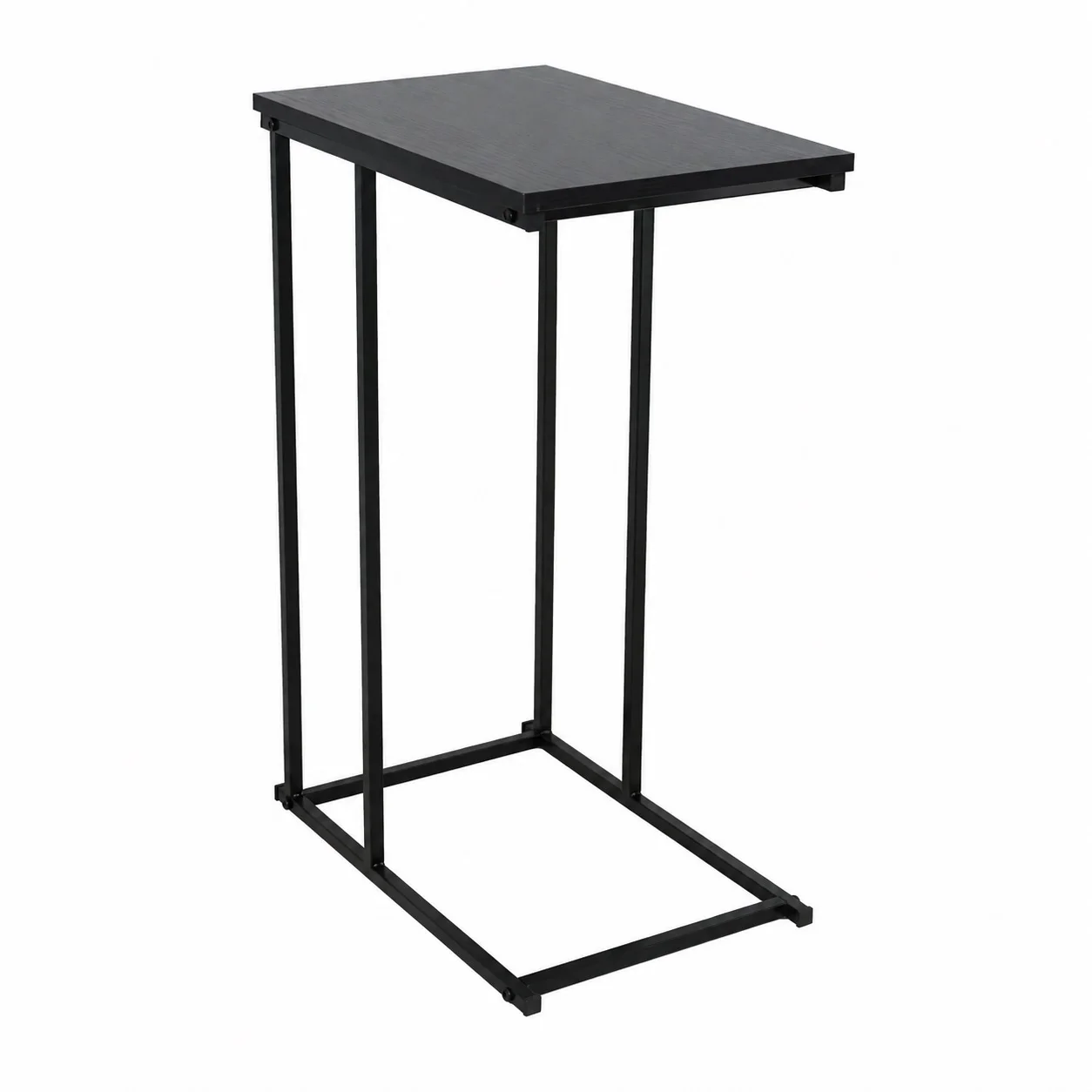 Mesa Auxiliar Lofani Negra 42x26x58 cm Estilo Industrial para Sofá o Salón