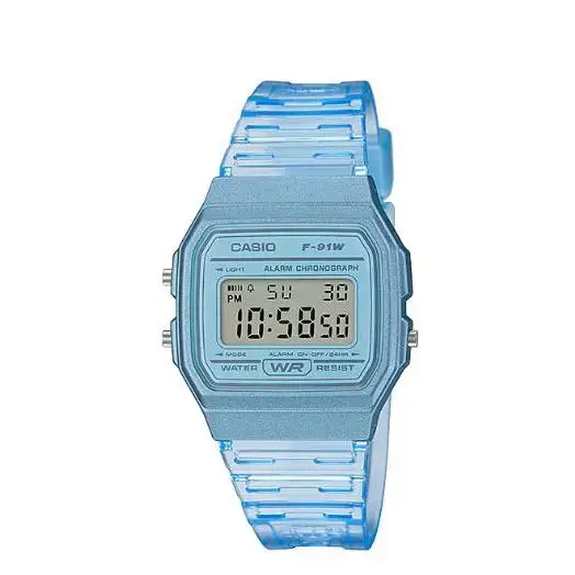 Casio F-91WS-2DF Retro Digital Watch, 30M Waterproof, Alarm, LED Light and Automatic Calendar