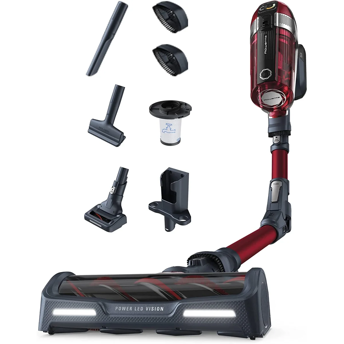 Aspirador escoba Rowenta X-Force Flex 11.50, sin cable, cabezal luces Led
