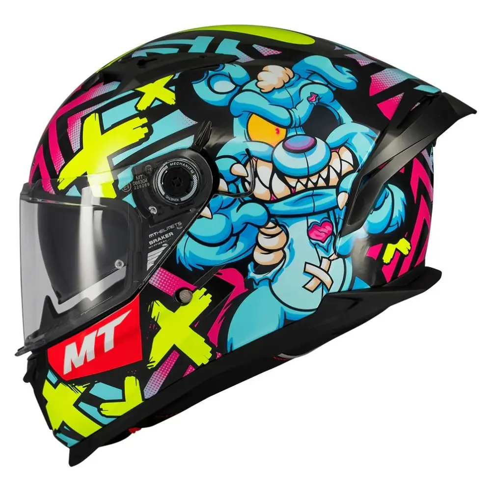 Casco Moto Casco Mt Braker Sv Crazy Teddy   Ce U
