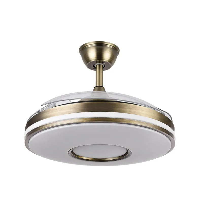 Dani leather retractable ceiling fan with 3 blades ø108cm - fabrilamp