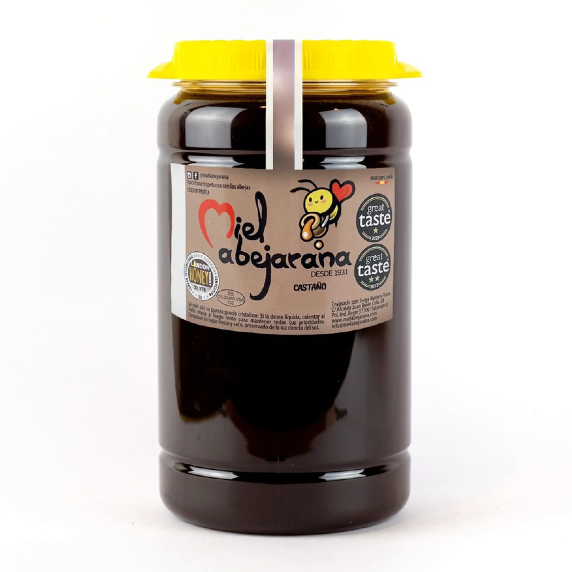 Miel Abejarana - Miel de Castaño 2 KG - Artesana. GREAT TASTE 2022, 2023