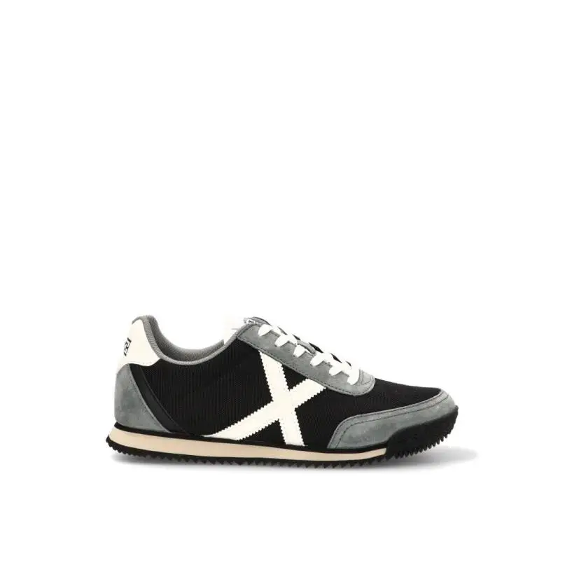Zapatillas Casual Munich - Hombre - Suela Plana - Modelo Riber - Color Negro
