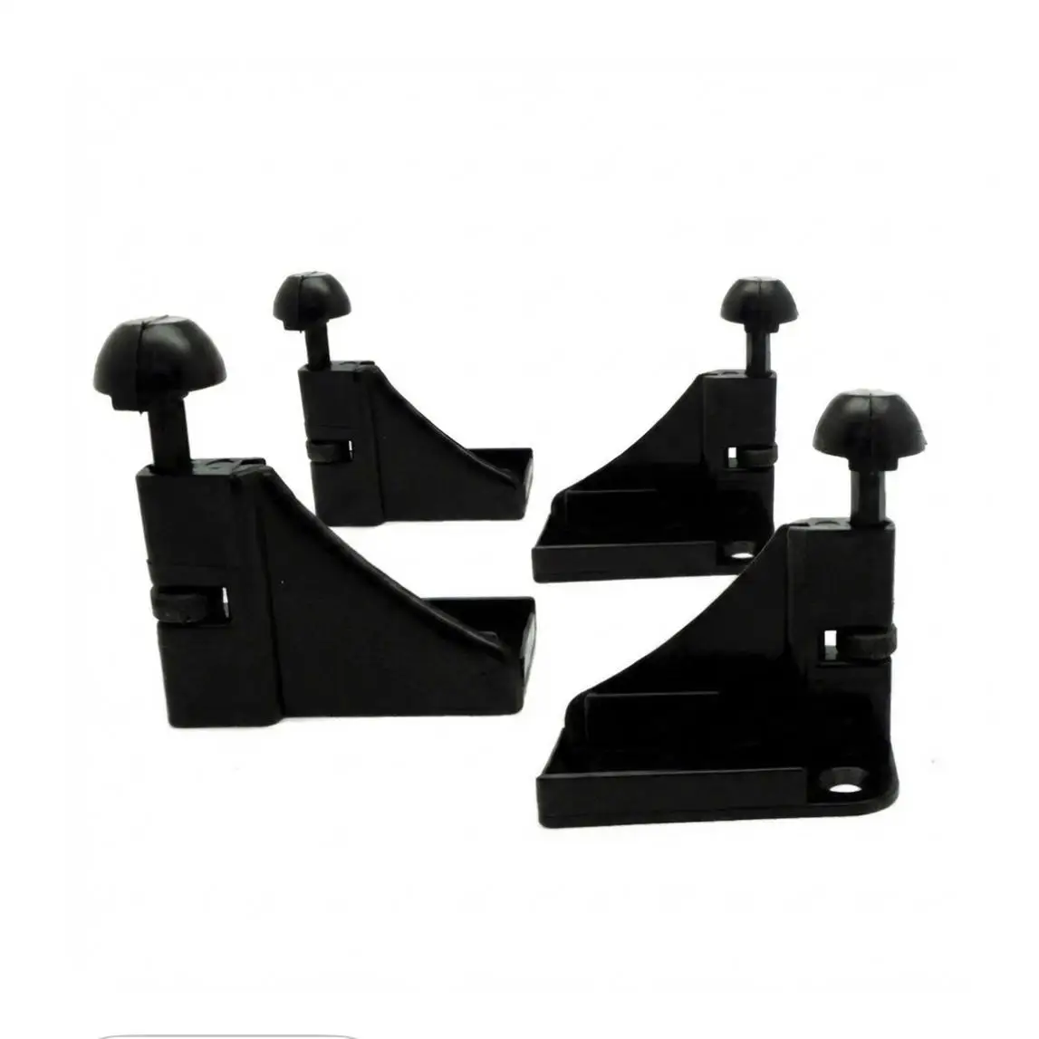 Enganches Inferiores Regulables para Mosquitera Enrollable Micel - Juego para 2 Ventanas, Color Negro