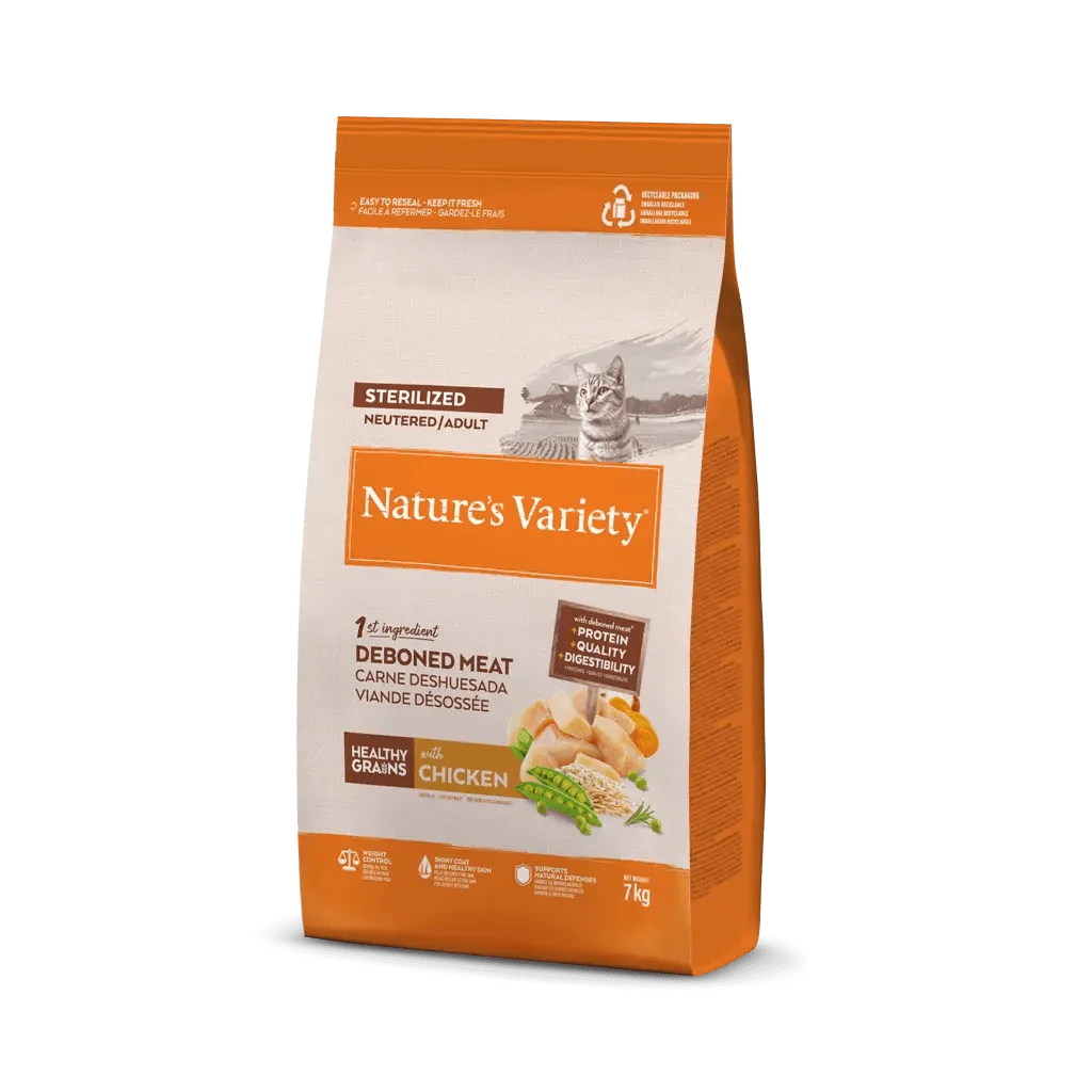 SUPERPRECIO 7 Kg Nature's Variety Healthy Grain Pollo  Esterilizado para Gatos