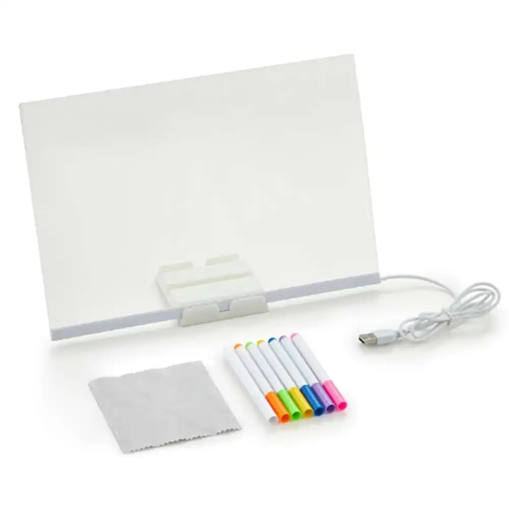 Pizarra de Escritura Led Almalux® con 7 Rotuladores de Colores para Mensajes, Dibujos, etc