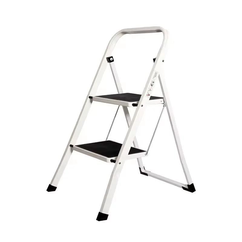 Escalera Plegable, Escalera 2 peldaños, domestica para hogar, Antideslizante, multifuncion, Resistente, (2 PELDAÑOS)