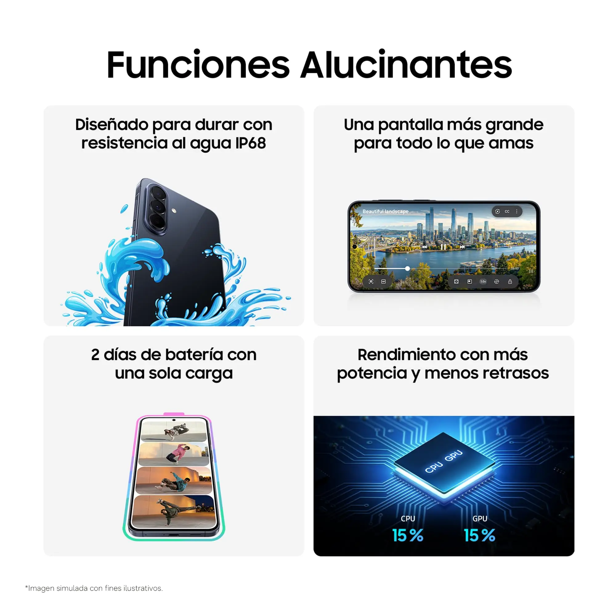 Samsung Galaxy A57 5G,8GB/ 256GB, 6,7″ Super AMOLED Plus FHD+ , Móvil Fino con IA, Gran Angular 50MP, Batería 5000mAh, IP68, Versión Indonesia 8