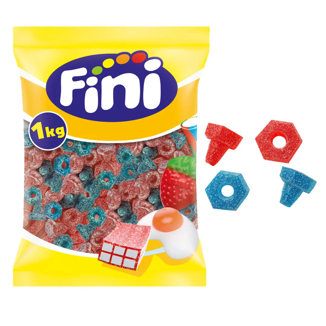 Tuercas Super Ácidas de Fresa y Frambuesa, 1kg Fini Sin gluten