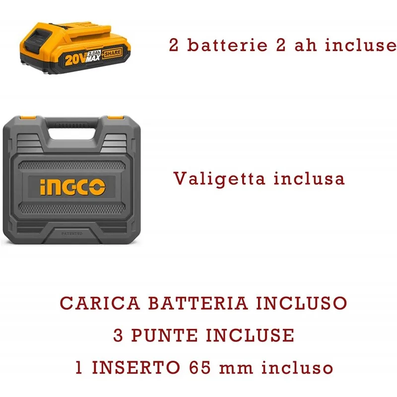 INGCO CIDLI200215 battery hammer drill