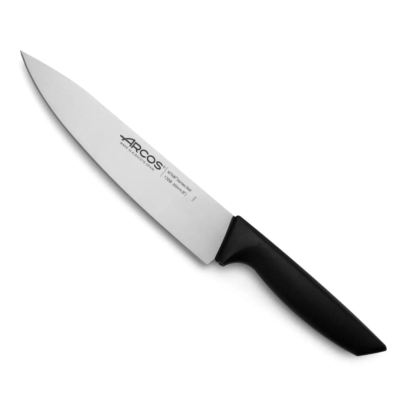 Arcos Hermanos Negro Cuchillo Cocinero Niza Acero Nitrum 20Cm Mango Polip Arcos - Imagen 4