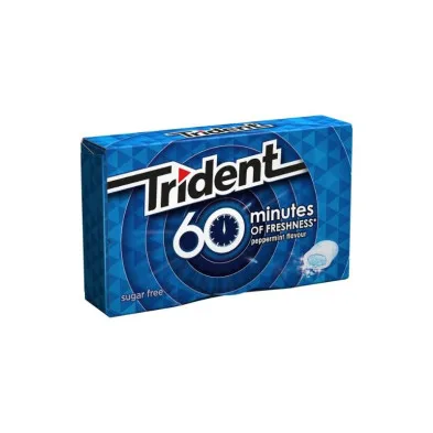 Trident sugar-free chicles 60 minutes mint box 16 units