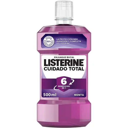 Listerine Cuidado Total para Toda la Familia 500 Ml - Enjuague Bucal Previene Caries y Elimina Bacterias