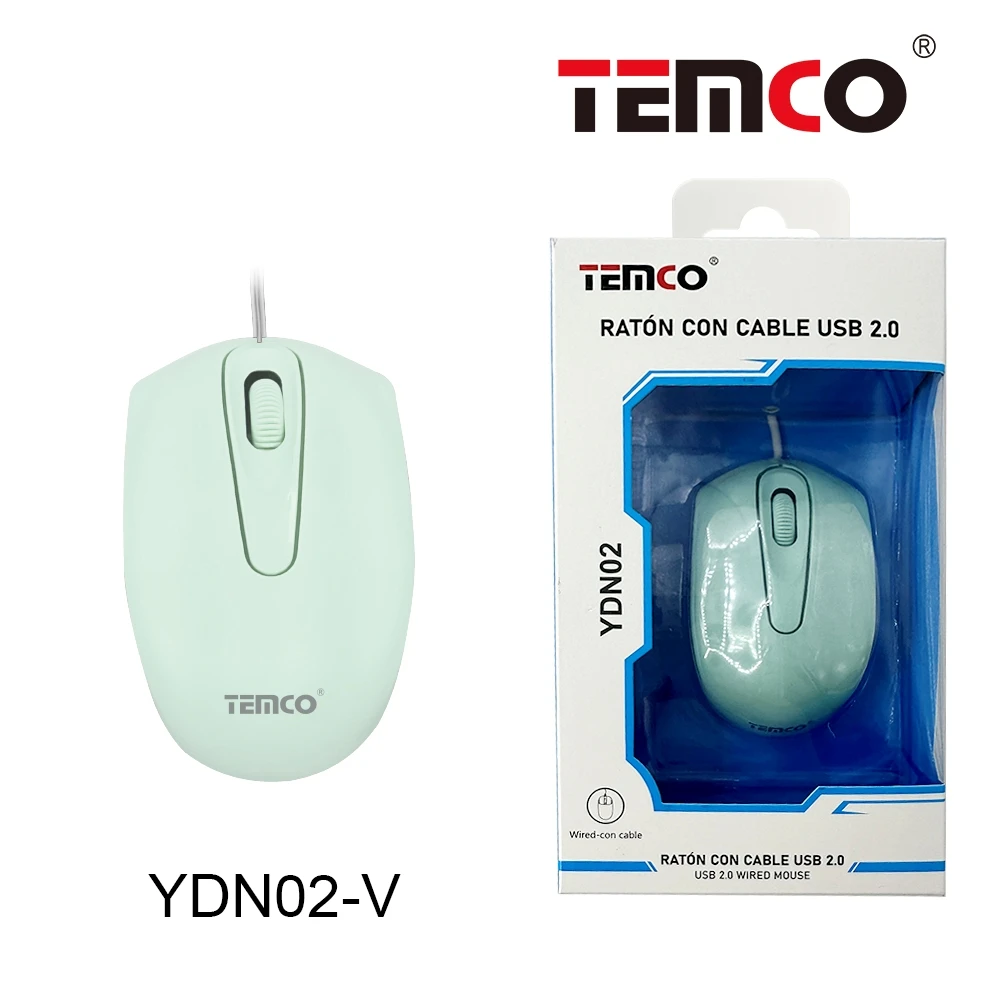 Ratón con cable Verde