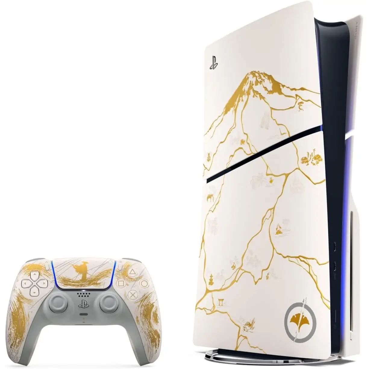 PS5 Console with Ghost of Yotei Limited Gold Edition - New Sealed, featuring exclusive gold design, ultra-fast SSD for instant load times, and immersive 3D audio for an exceptional gaming experience. #4