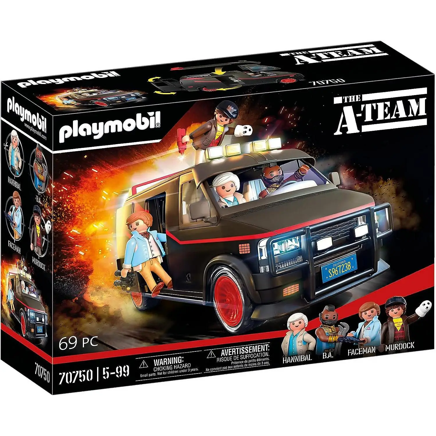 PLAYMOBIL 70750 Van Team A, Iconic design for Fans, collectors and children over 5 years old