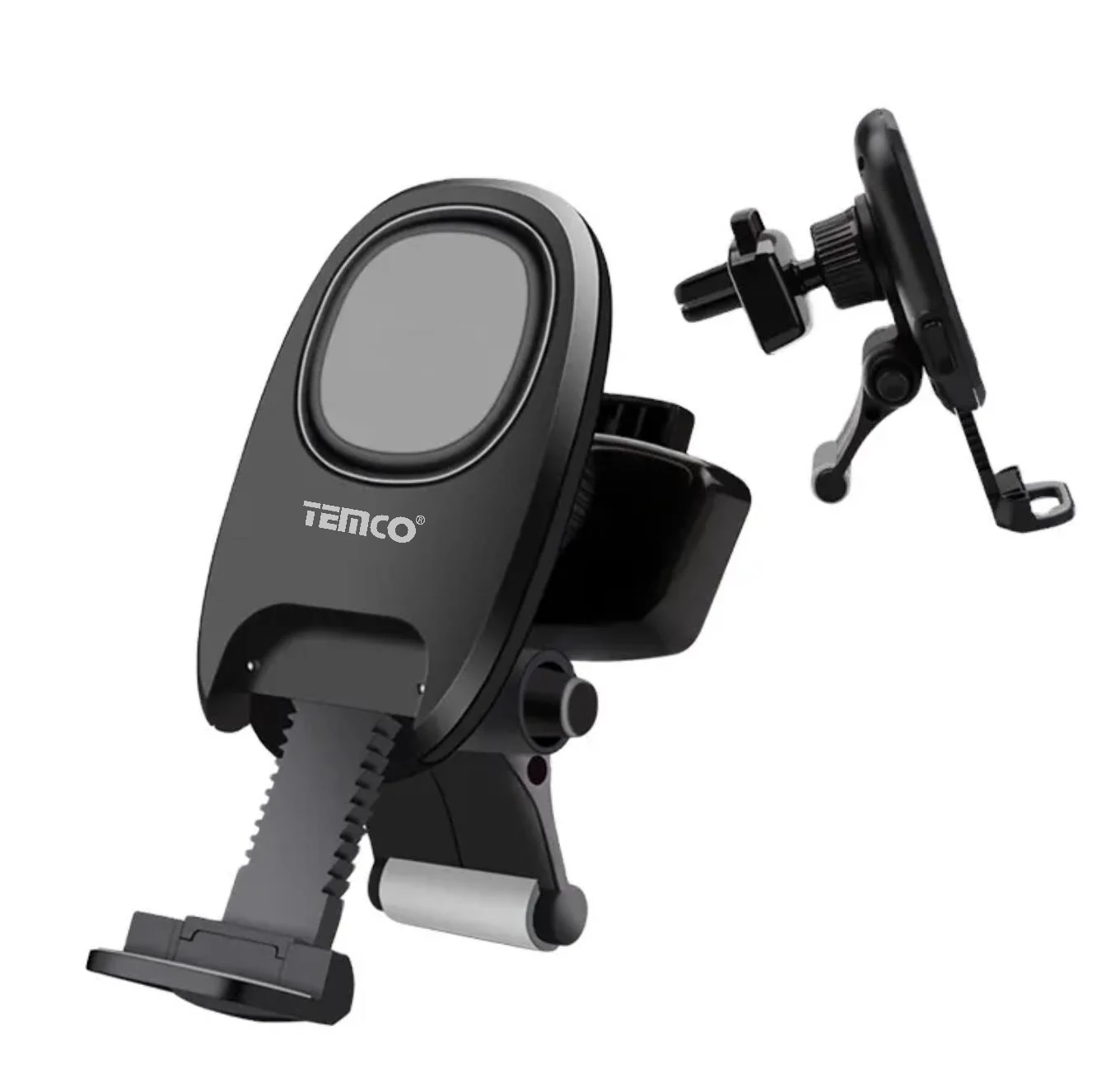 TEMCO Soporte Magnético de Móvil para Coche Negro, Soporte para Rejilla de aire de Coche Blanco, Sujeta Celular para Carro con Apoyo Protege Salida de Aire, Soporte Univesal Compatible para