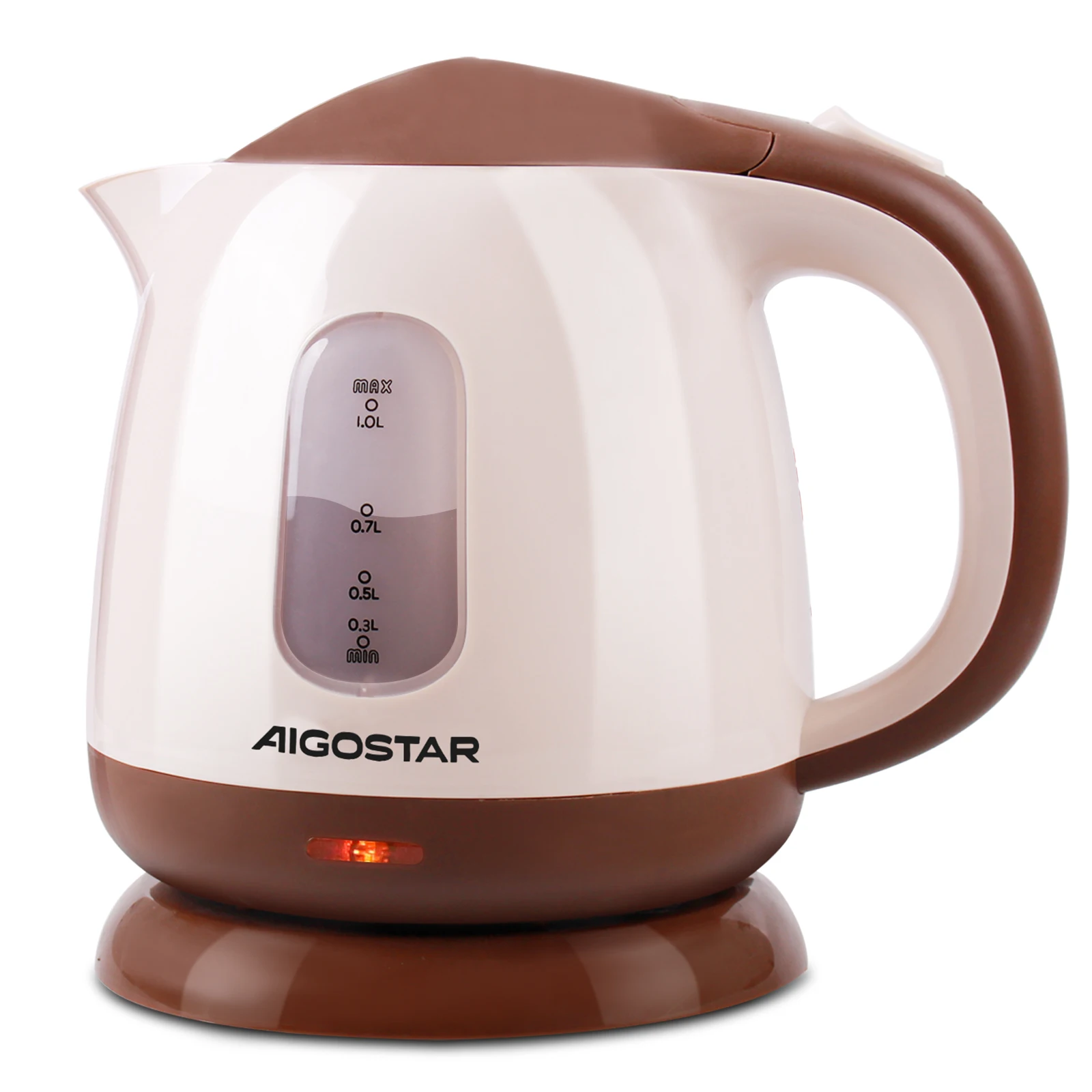 AIGOSTAR kettle-Ultra silent, protection system against dry boiling. (1L, 1100W)