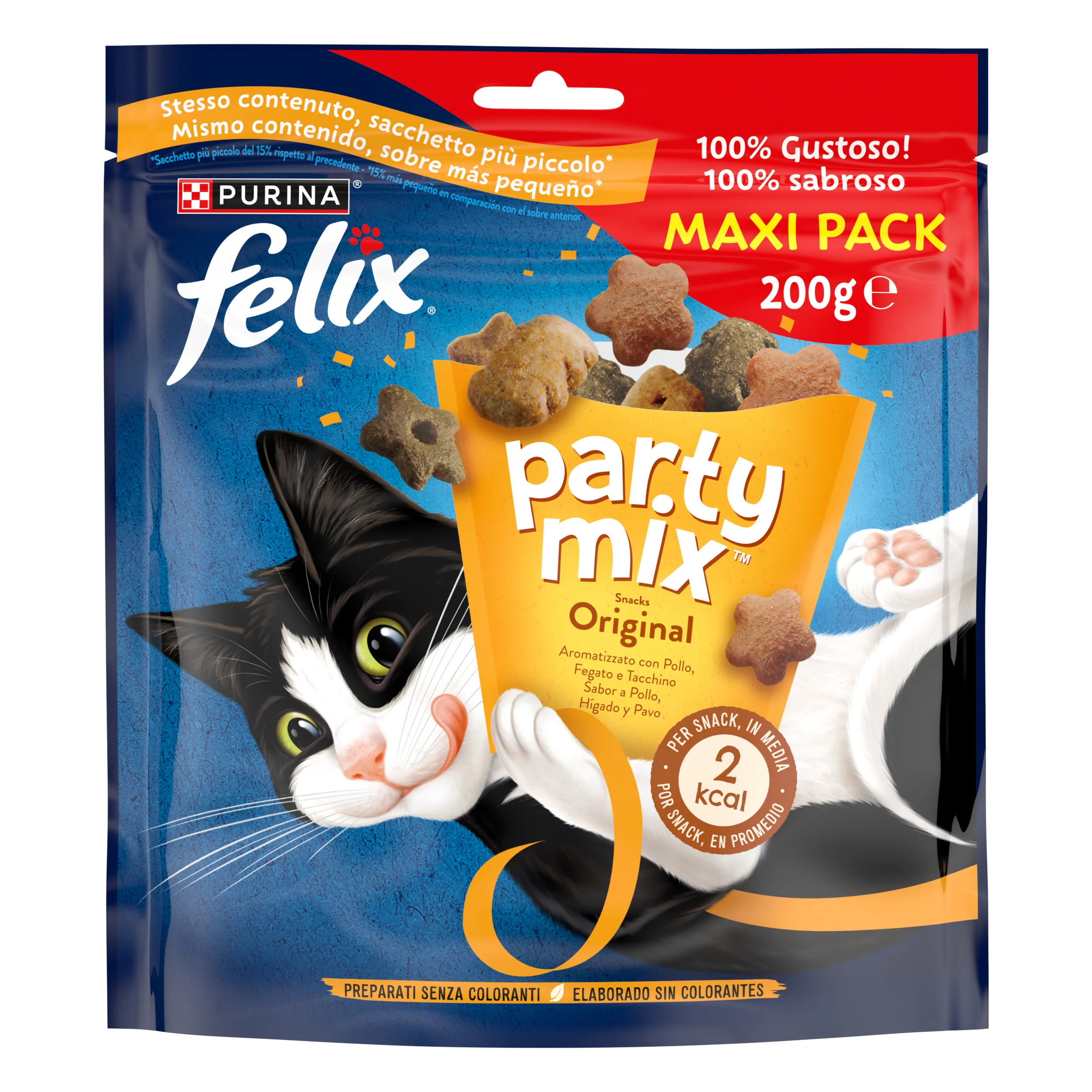 Purina Felix Party Mix Original - Snacks para Gatos - 5x200 g