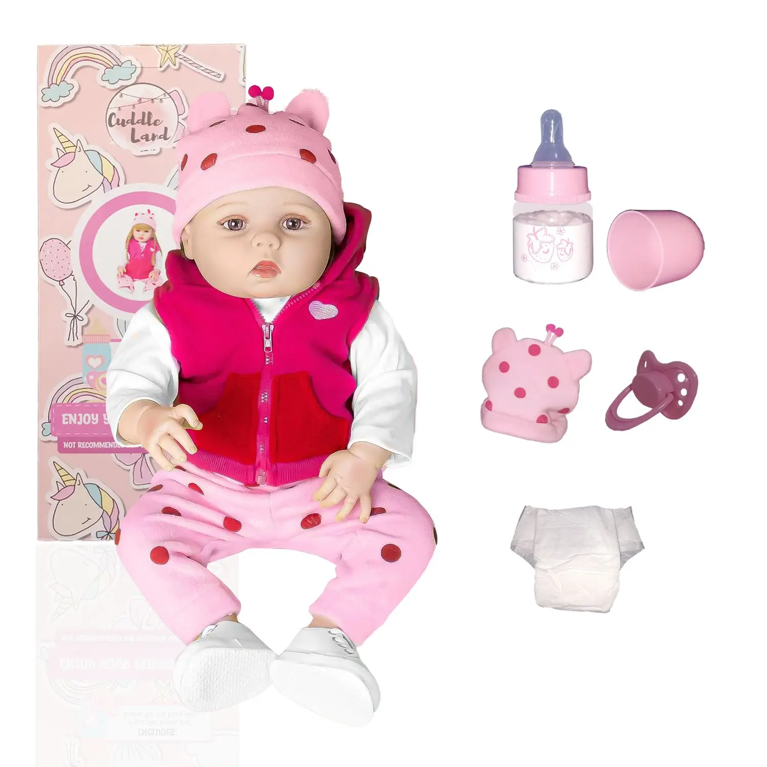 Ropa Para Muñecas De 35-43 Cm – Set De 2 Piezas Con Gorro, Top, Falda Y Mono, Cierres De Velcro, Regalo Para Niños Y Niñas