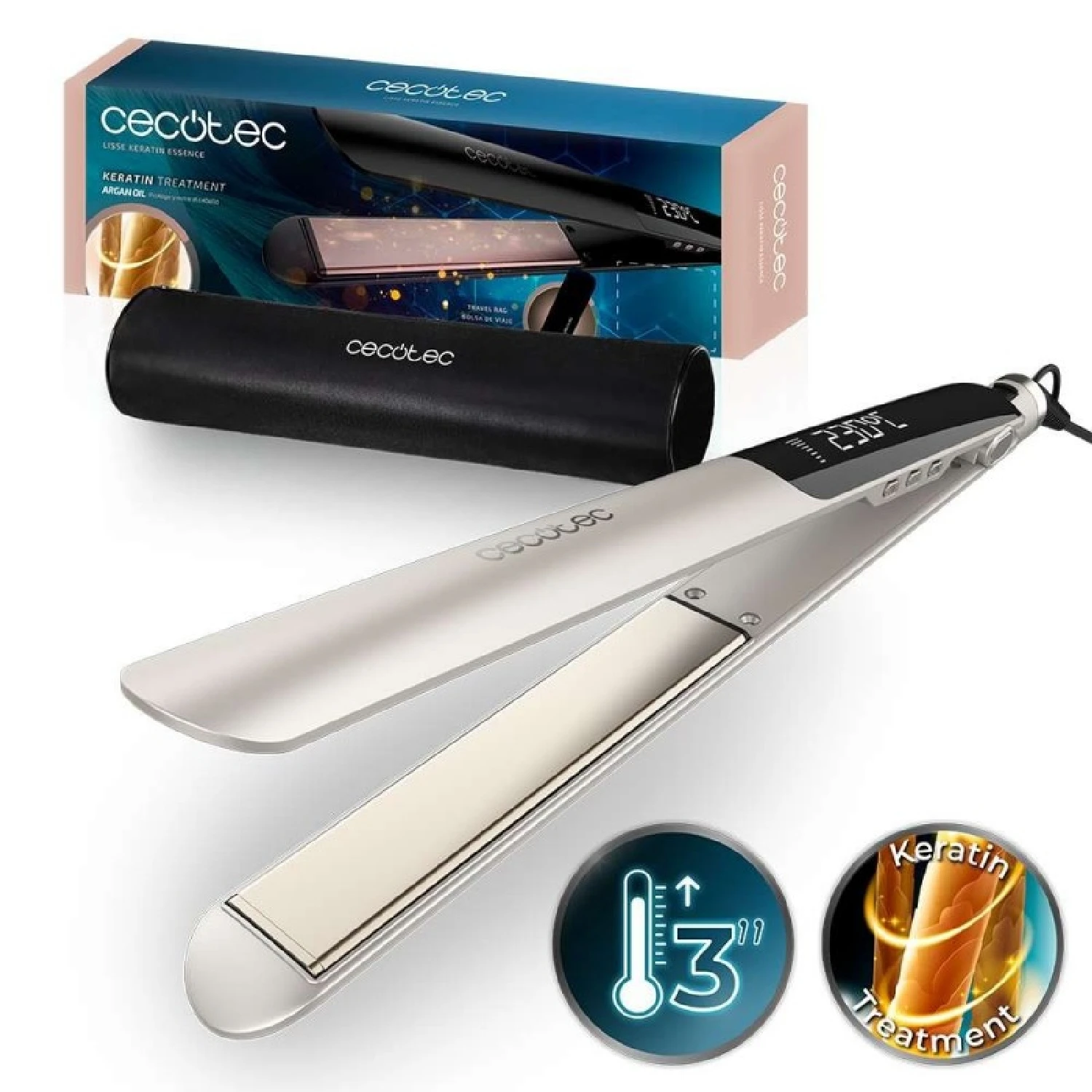 PLANCHA DE PELO CECOTEC LISSE KERATIN