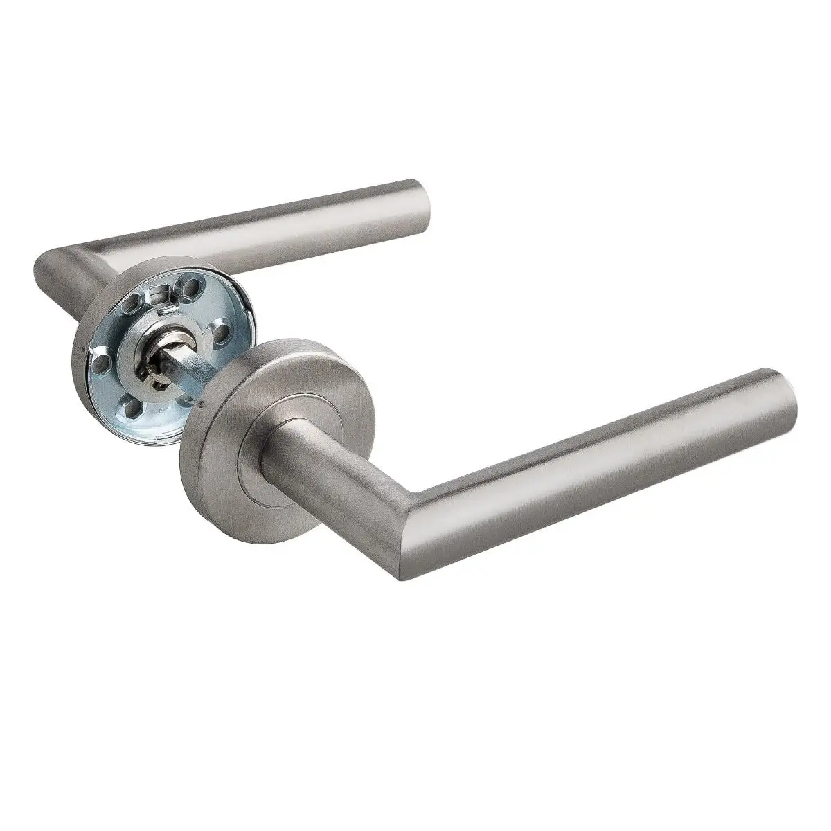 Manilla Recta/Curva HANDLOCK con Roseta 50 mm – Acero Inoxidable