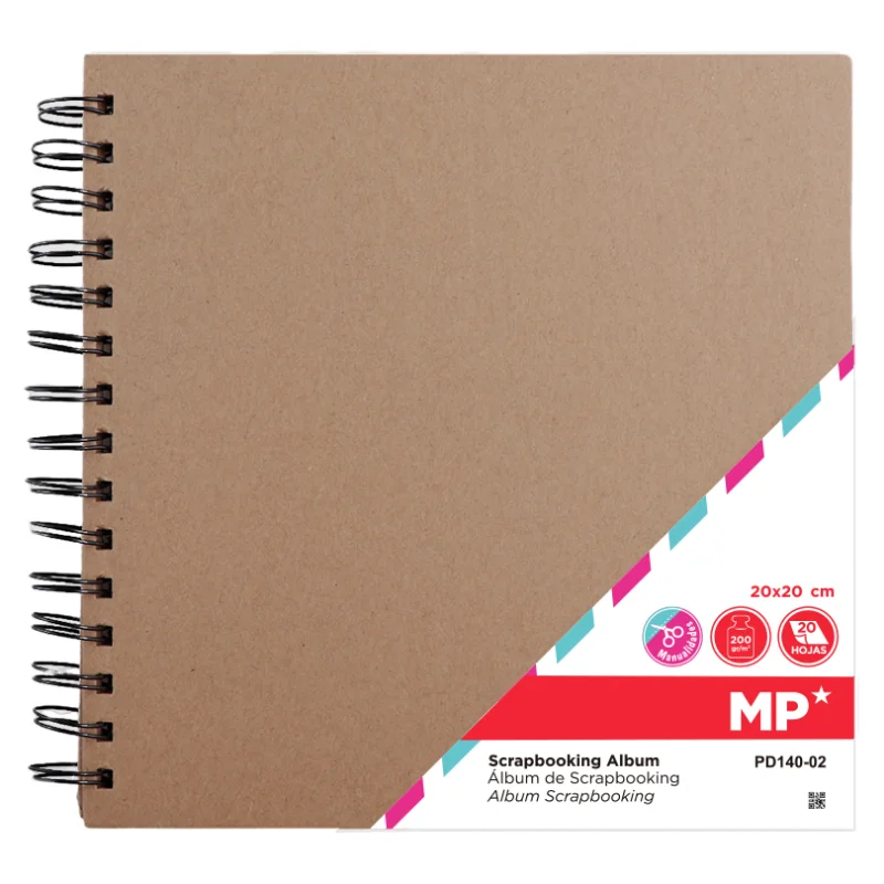 LILI HOME Scrapbooking album in brown and black sizes: 20x20 cm and 30x30 cm. Includes 20 sheets (40 pages) of 200g/m² high quality paper, thick and sturdy to support photos, stickers, ornaments and all kinds of crafts.