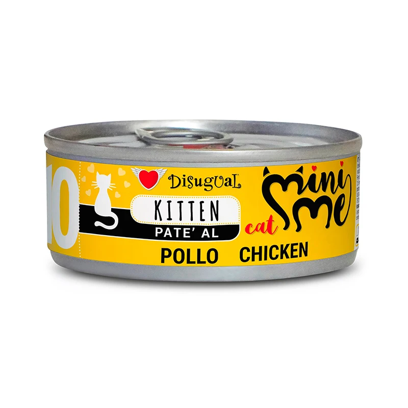 Disugual Mini-Me Kitten 10 Lata de Pollo para Gatitos - 12 unidades x 85gr