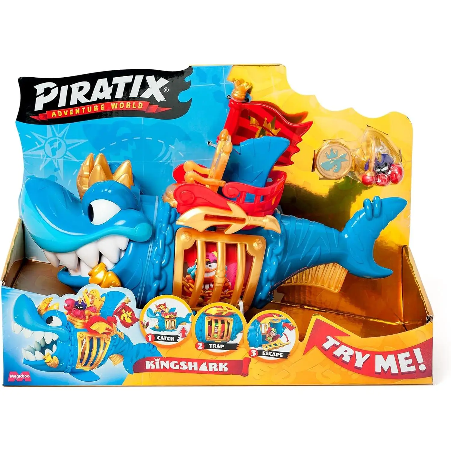 Joom Supermerchanteu Set De Tiburón Rey Piratix, Figura - Imagen 5