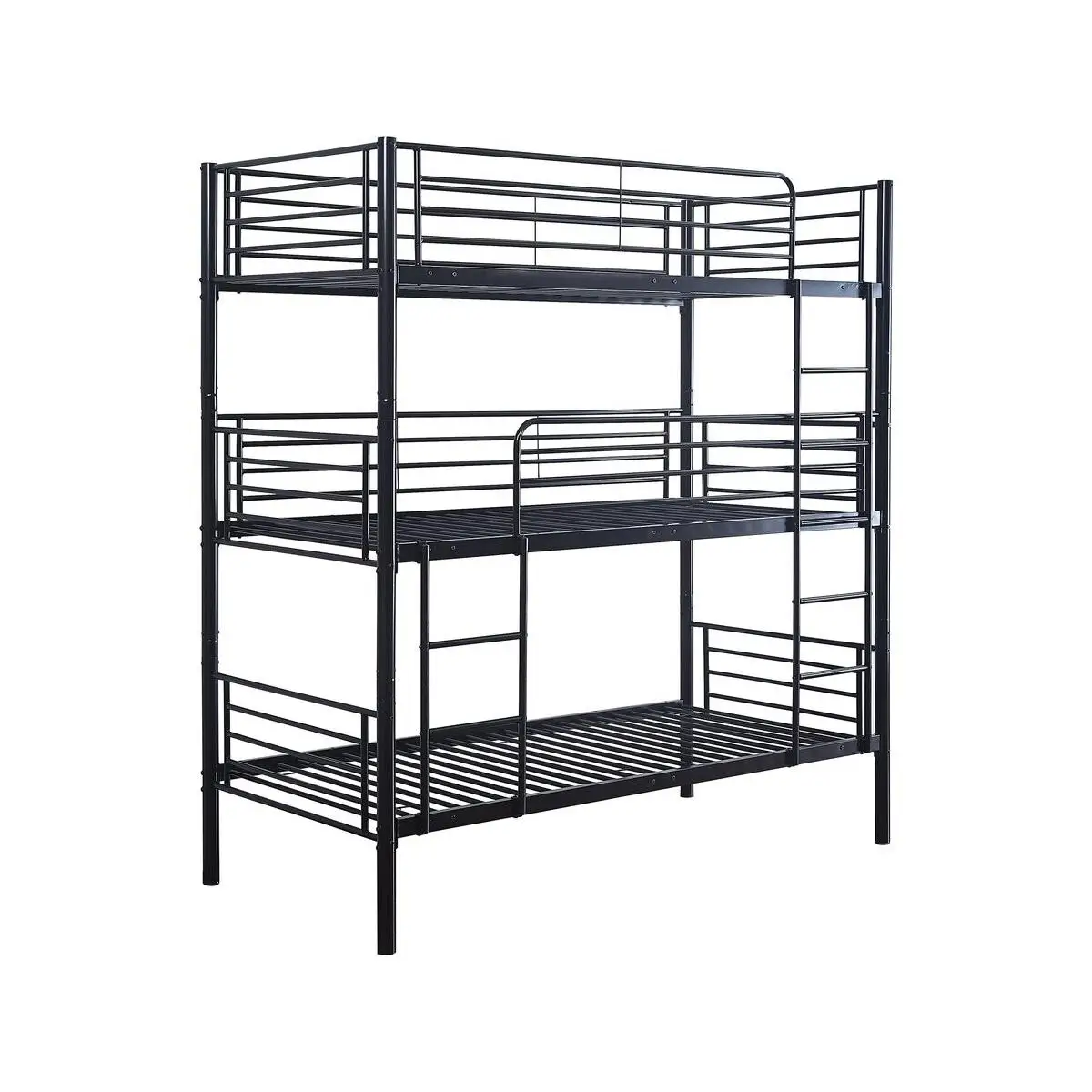 Habitat y Jardin - Litera metálica triple "HAVIN" - 90 x 190 cm - Negro