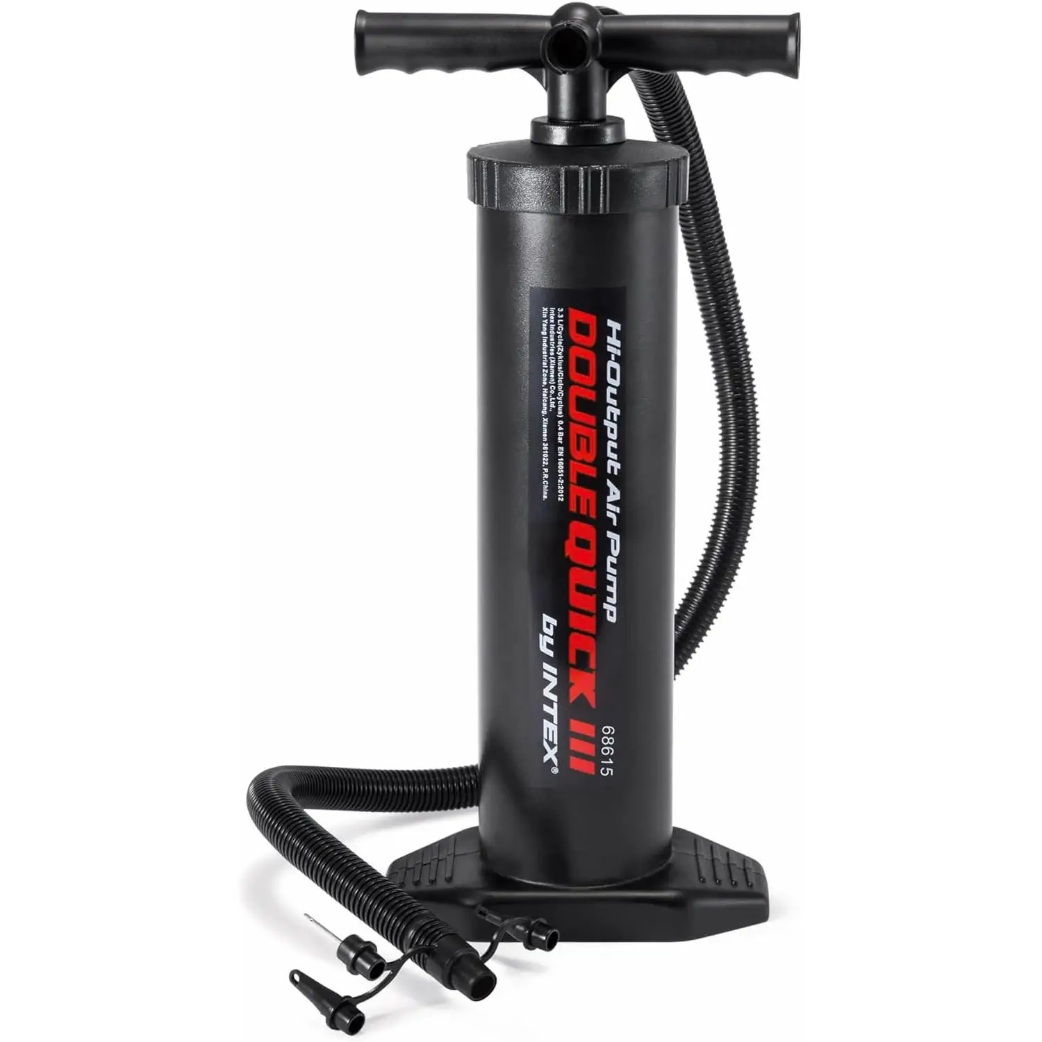Hinchador Manual Double Quick, Hinchador de manos/pies, Bomba de mano, Bombas de Aire manuales para Acampada, Material Duradero y Ligero, Fácil de transporte, Inflador para Colchoneta, Flotadores,