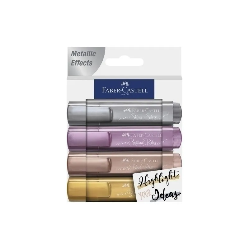 Faber-castell - rotul.fluor faber castell 1546 met.p/4 154623
