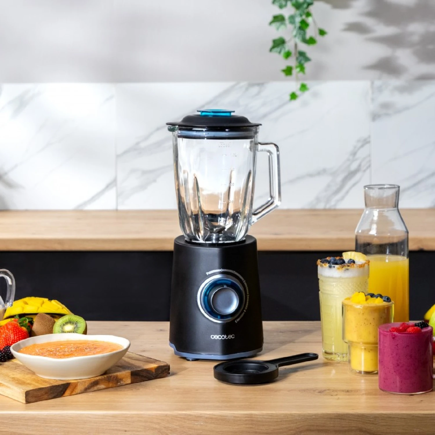 Cecotec Batidora de vaso Power black Titanium 2000Max Mix Go