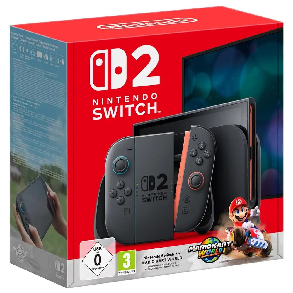 Nueva consola Nintendo Switch 2 con código de descarga digital de Mario Kart World (versión en español, garantía europea)