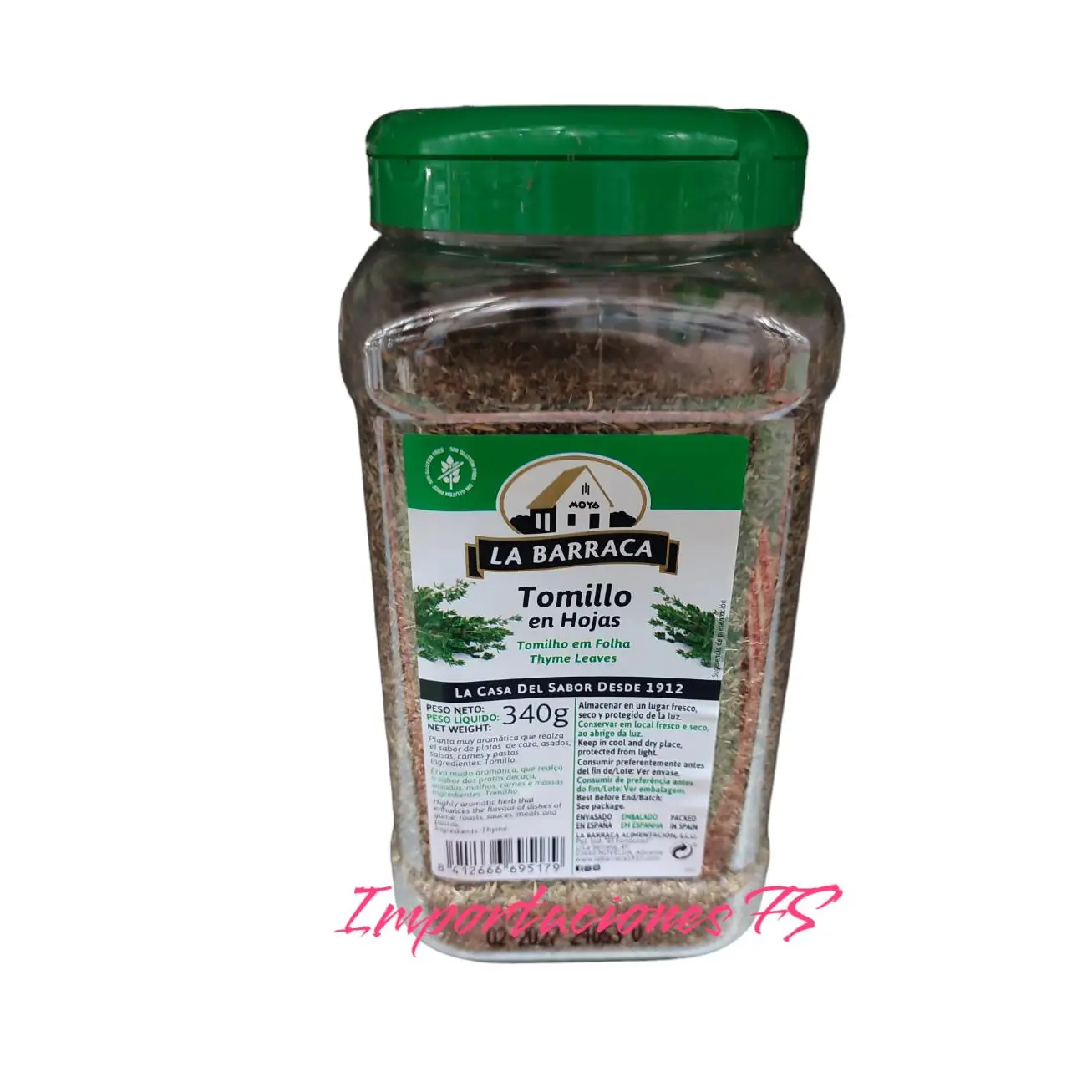 TOMILLO EN HOJAS - LA BARRACA - TOMILHO EM FOLHA THYME LEAVES. --  340 GR. - - ESPECIAS Y CONDIMENTOS - HIERBAS AROMATICAS.