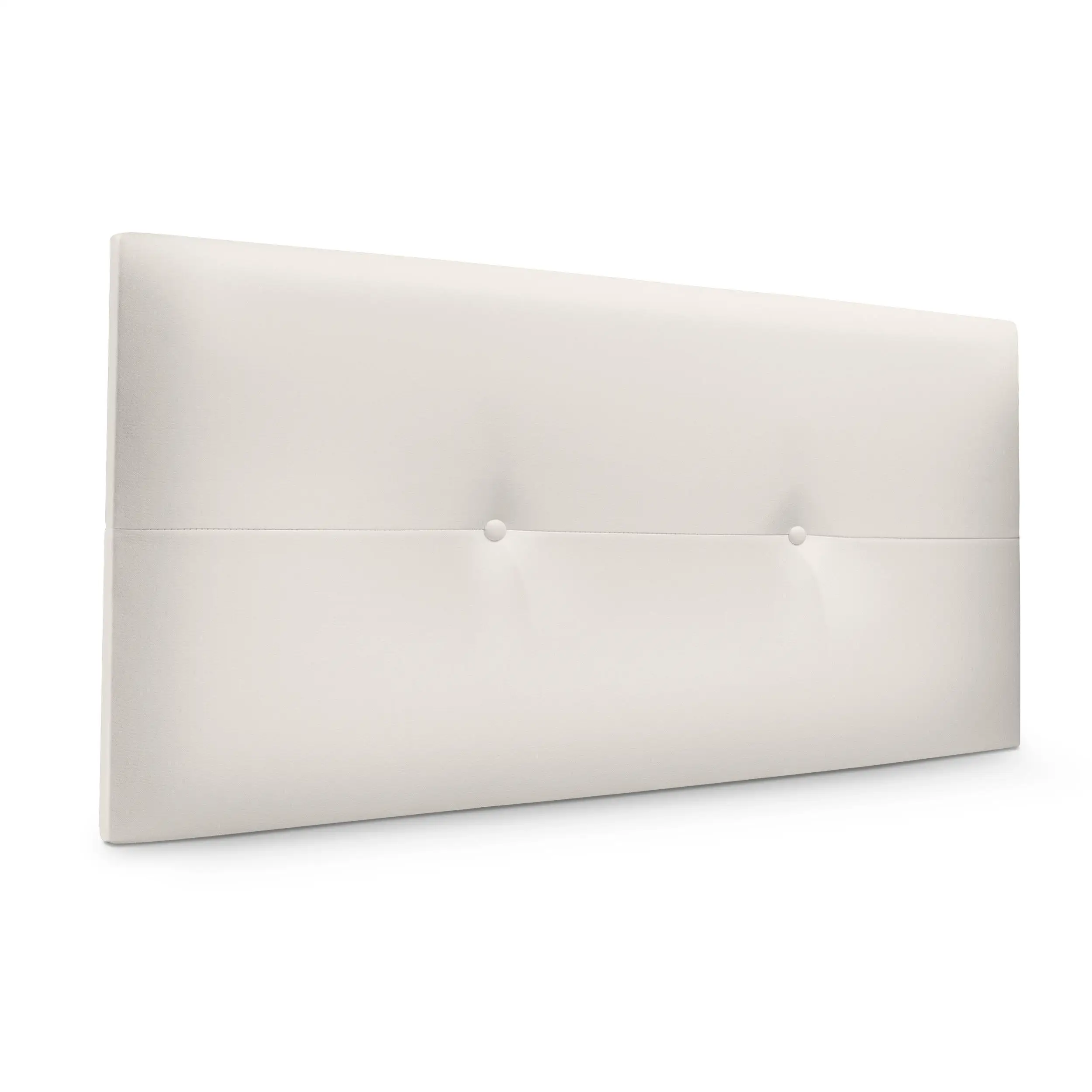 DHOME Cabecero de Polipiel o Tela AQUALINE Pro cabeceros Cabezal tapizado Cama Lujo (Blanco Hueso Polipiel)