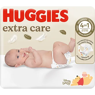Huggies Extra Care Pañales Bebé Mega Pack, Tallas 1,2,3,4,5