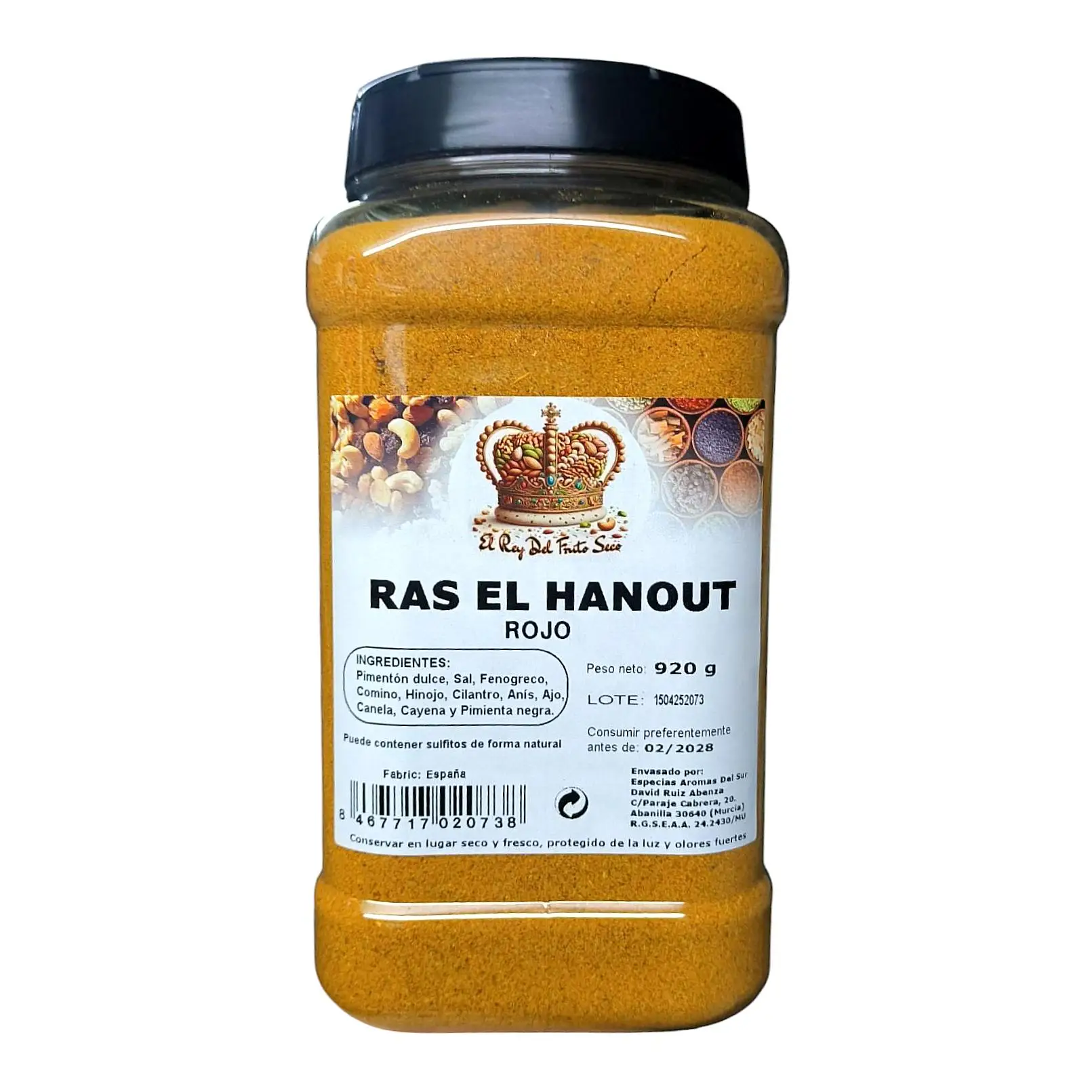 Ras el hanout red 920 gr - spice of north africa - seasoning of morocco - the king of dried fruit