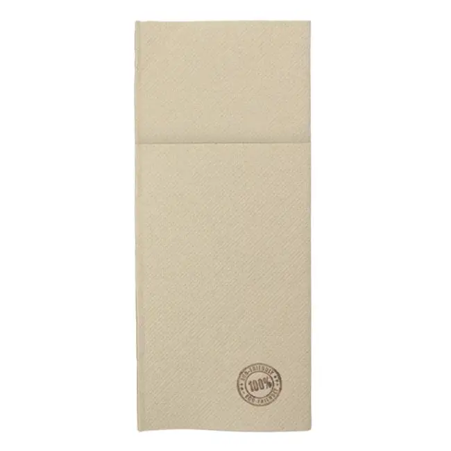 MONOUSO | Servilleta Canguro Portacubiertos de Papel Ecológica Punta-Punta 33x40cm (600 Uds)