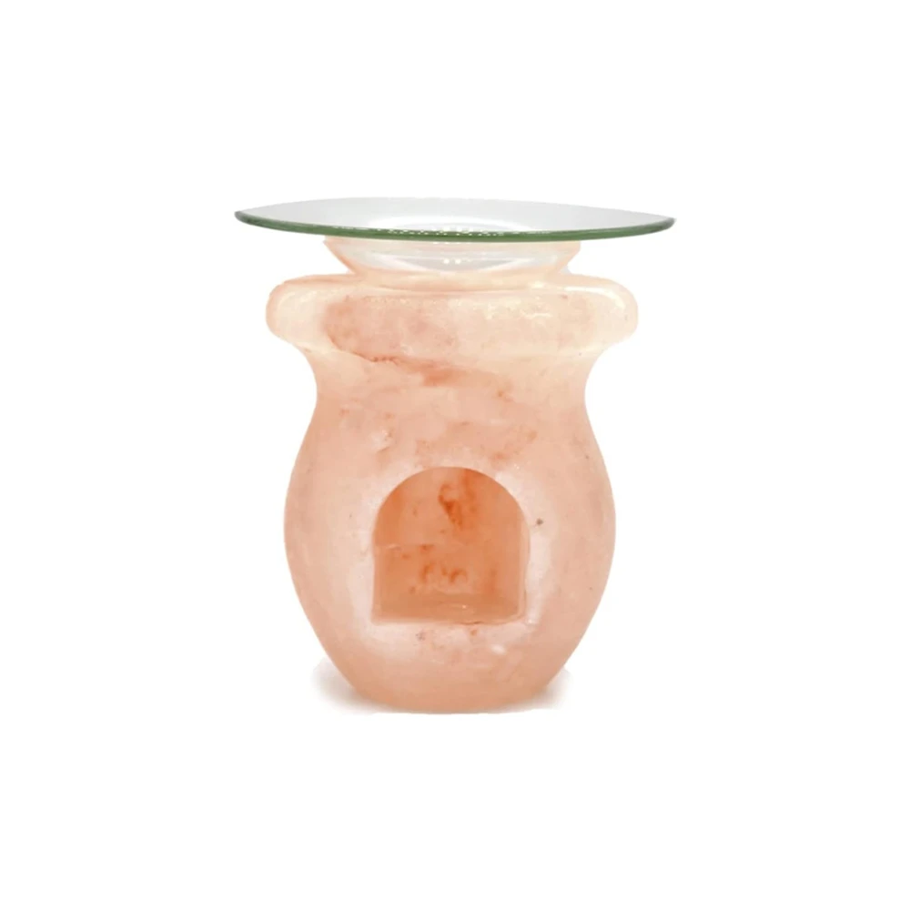 PLUSHOME Portavelas y Quemador de Sal Himalaya.Con formas. - Decoración del Hogar -Meditación -Relajacion- Bienestar-Concentracion-Yoga