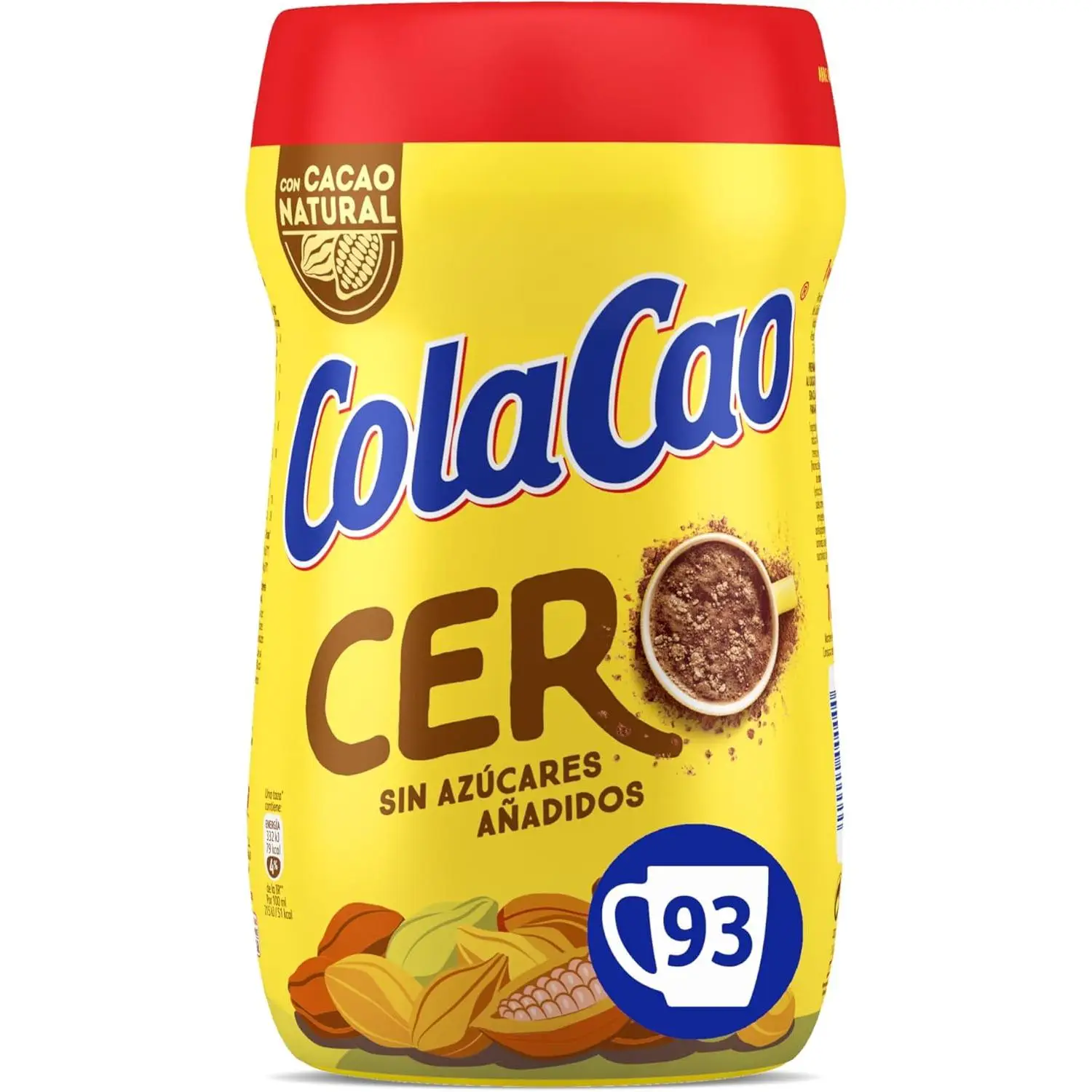 ColaCao-Cacao Soluble Natural con 0% Azúcares Añadidos - 700g