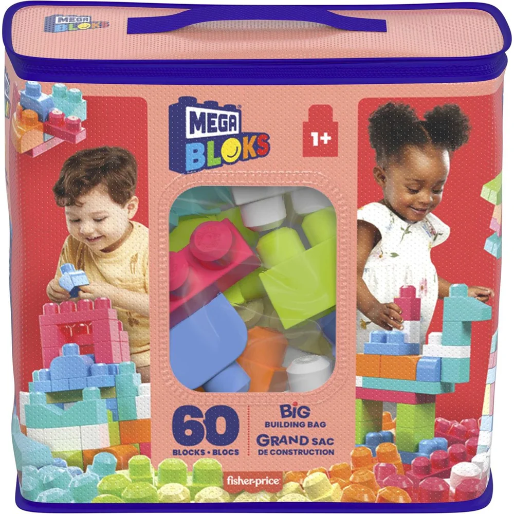 Mega Bloks Bolsa De Construcción 60 Piezas Bolsa Rosa - Imagen 3