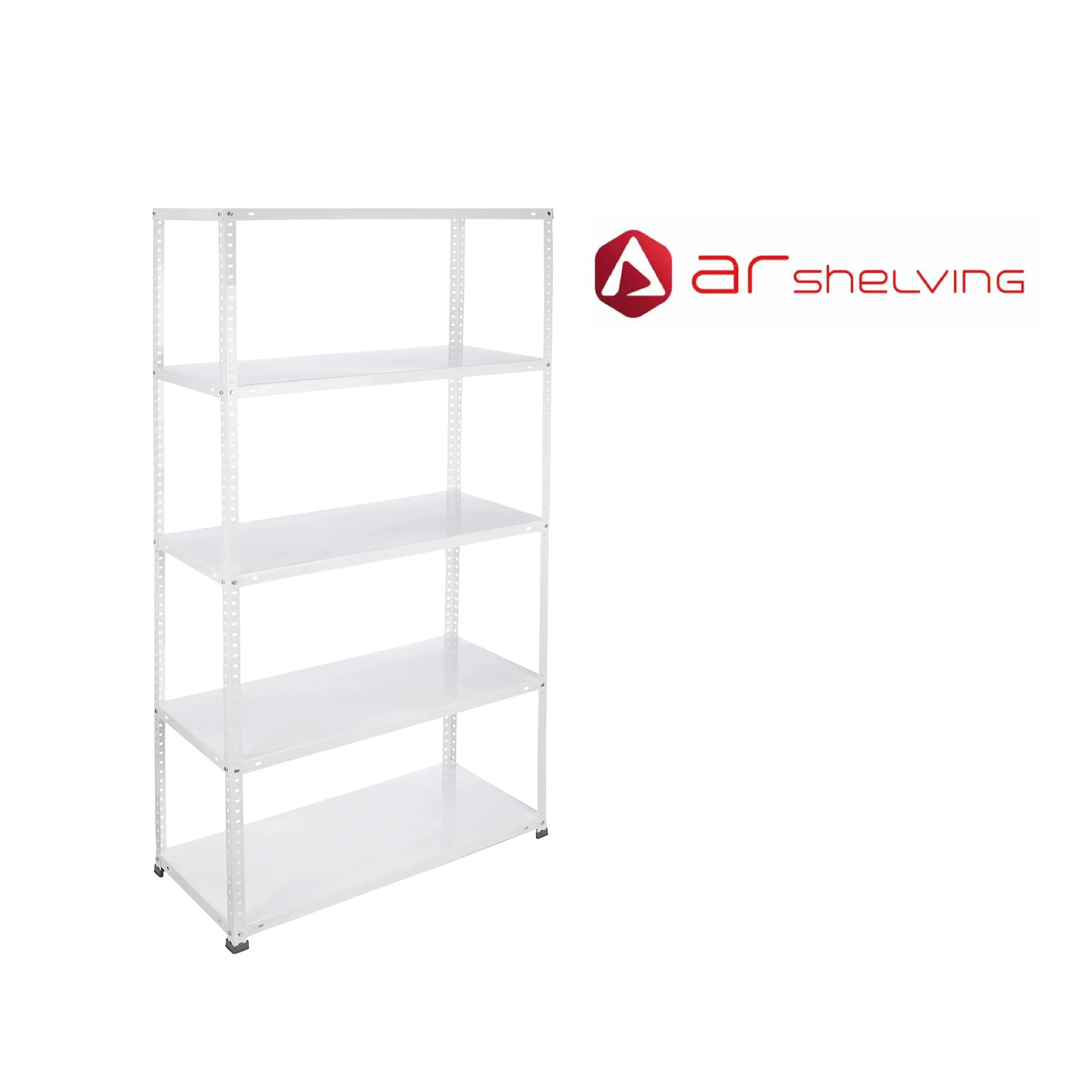 Estanterías Blancas de Bricolaje Arshelving - Kit de 5 Baldas con Resistencia de 80 Kg/Balda y Fácil Montaje con Tornillos