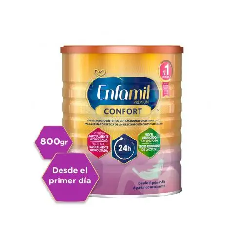 Fórmula Infantil Enfamil Premium Confort 800 g para Problemas Digestivos Leves, con Proteínas Hidrolizadas y Reducida Lactosa