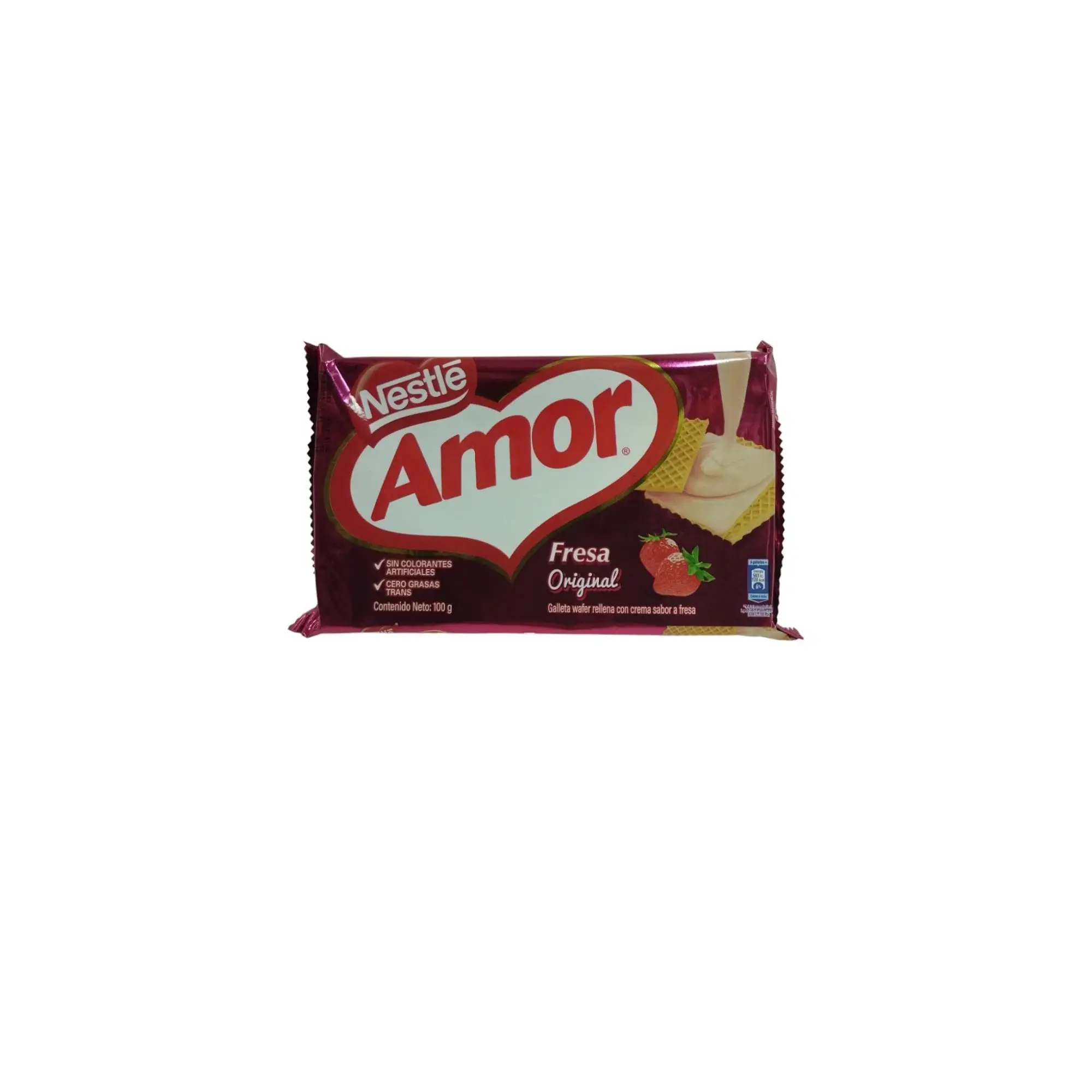 GALLETA AMOR - NESTLE - GALLETA WAFER AMOR DE FRESA - 100 g